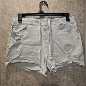 YMI Light Gray Distressed Women Shorts